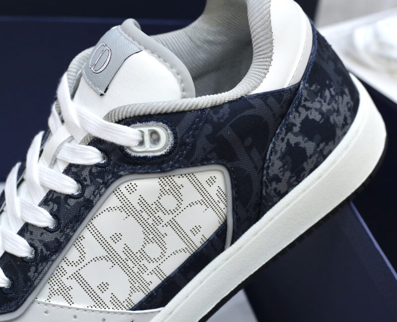 Giày Dior B27 Low Denim Blue White Dior Tears Oblique Galaxy Leather Like Auth