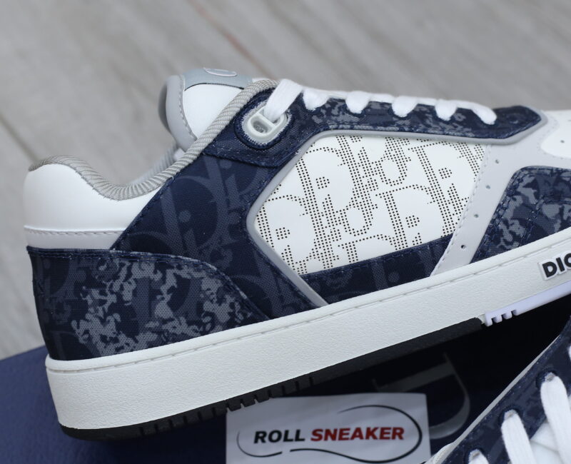 Giày Dior B27 Low Denim Blue White Dior Tears Oblique Galaxy Leather Like Auth