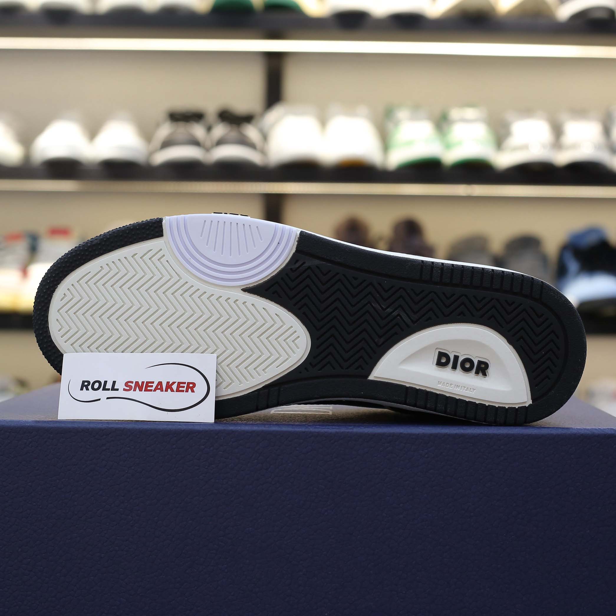 Giày Dior B27 Low Denim Blue White Dior Tears Oblique Galaxy Leather Like Auth