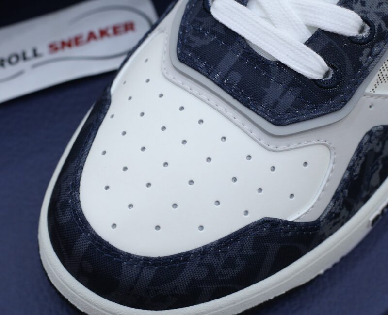 Giày Dior B27 Low Denim Blue White Dior Tears Oblique Galaxy Leather Like Auth