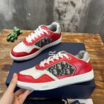 Giày Dior B27 Low Red Grey Dior Oblique Jacquard Like Auth