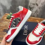 Giày Dior B27 Low Red Grey Dior Oblique Jacquard Like Auth