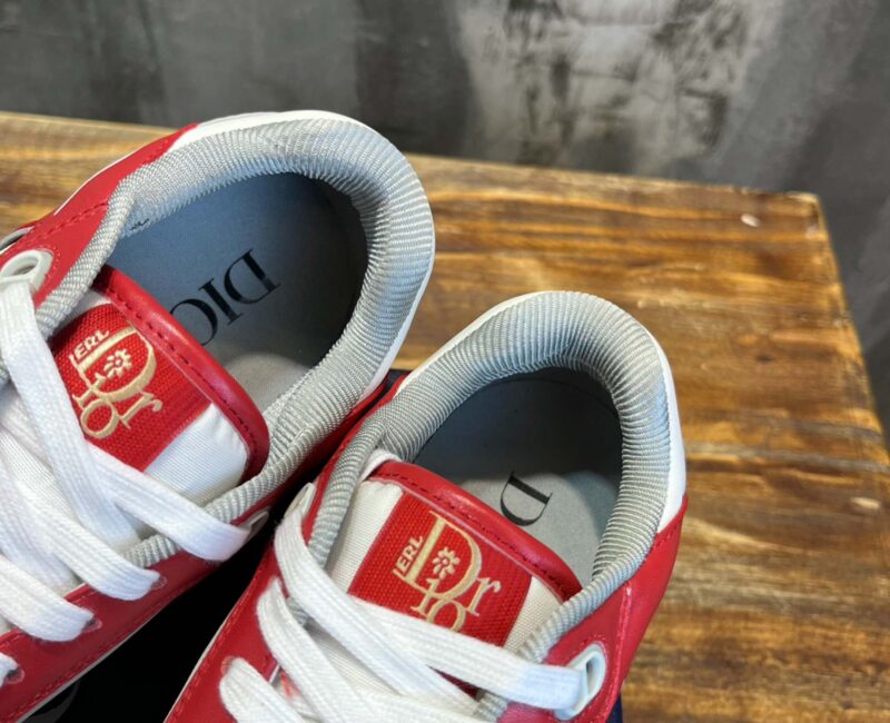Giày Dior B27 Low Red White Dior Oblique Galaxy Leather with Rabbit Motif Like Auth