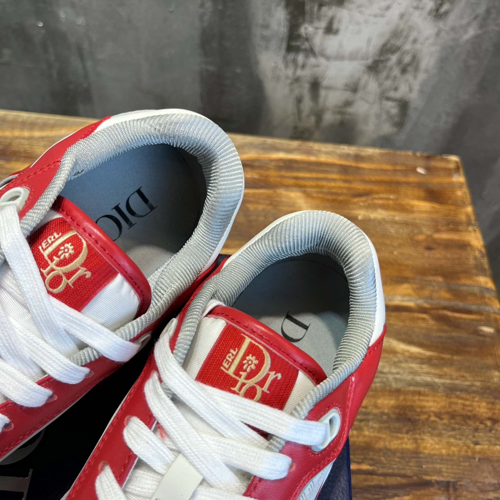 Giày Dior B27 Low Red White Dior Oblique Galaxy Leather with Rabbit Motif Like Auth