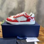 Giày Dior B27 Low Red White Dior Oblique Galaxy Leather with Rabbit Motif Like Auth