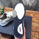 Giày Dior B27 Low White Navy Blue CD Paisley White Dior Oblique Like Auth
