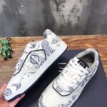 Giày Dior B27 Low White Navy Blue CD Paisley White Dior Oblique Like Auth