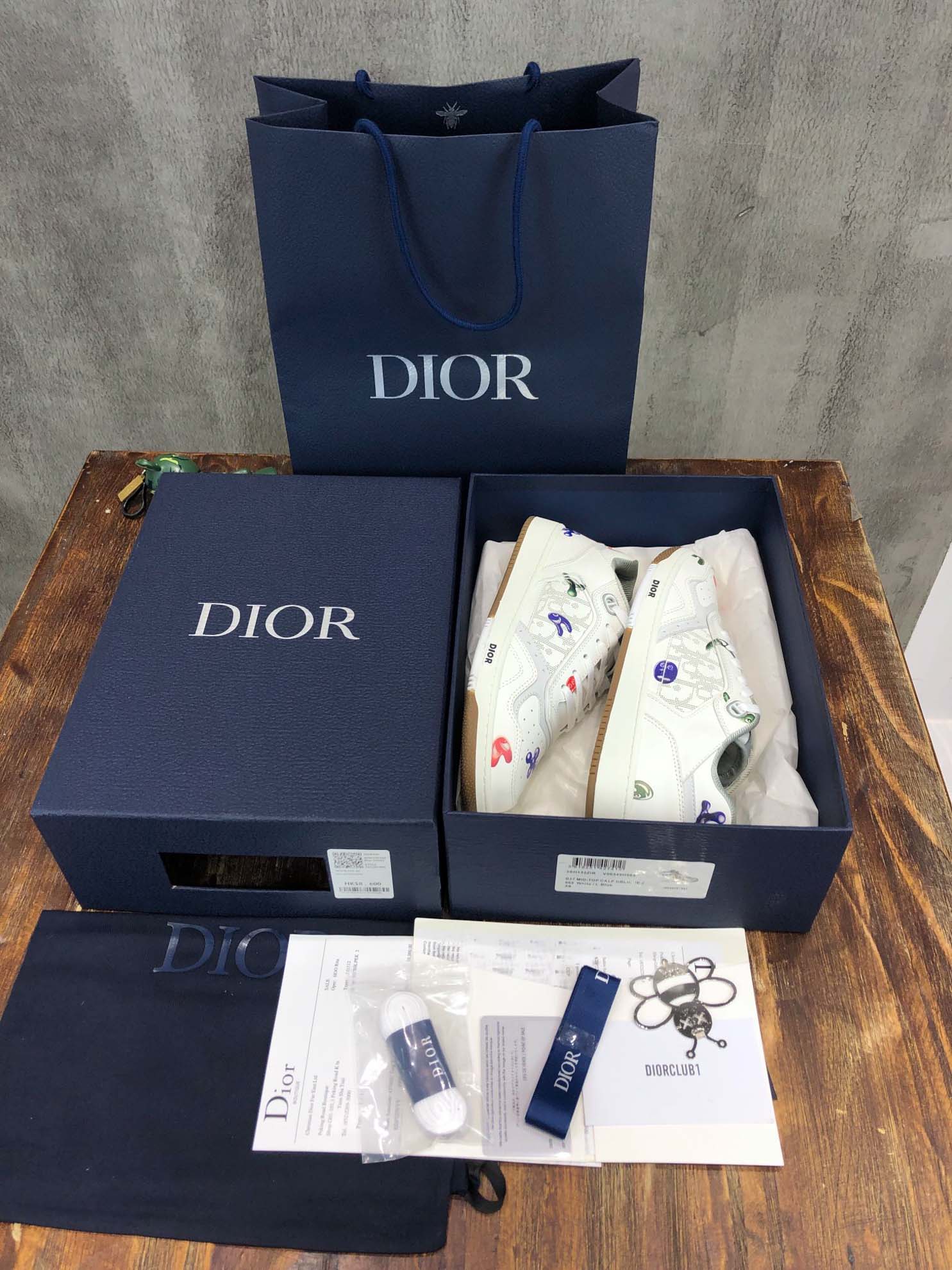 Giày Dior B27 Low x Kenny Scharf Multicolor Print Like Auth