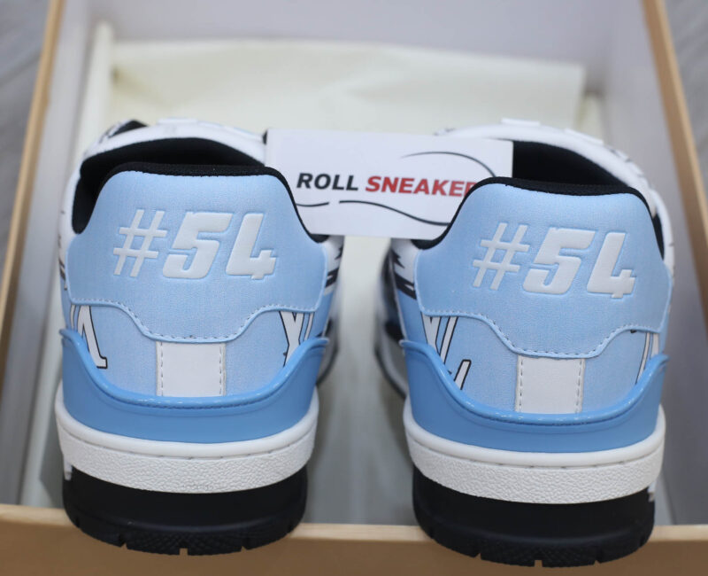 Giày Louis Vuitton LV Trainer#54 Graphic Print White Black Blue