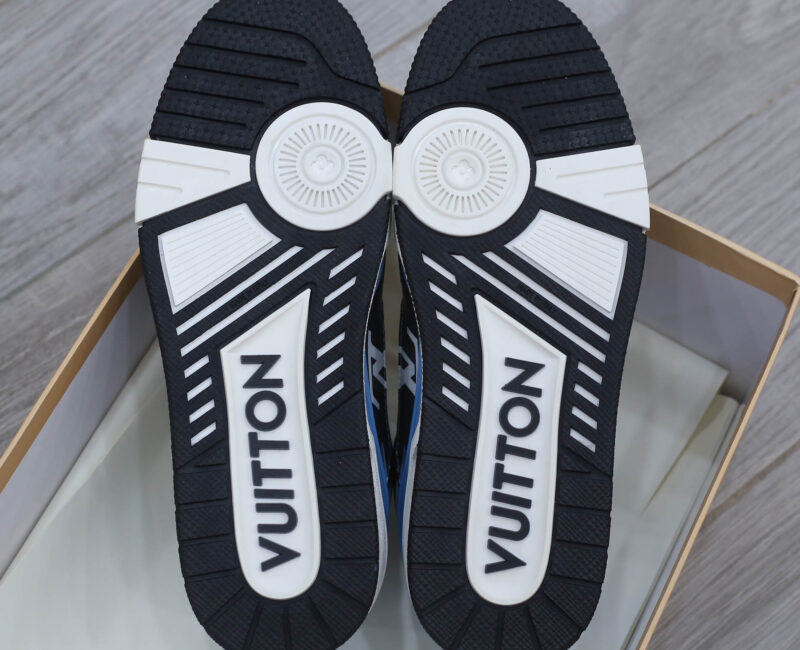 Giày Louis Vuitton LV Trainer#54 Graphic Print White Black Blue