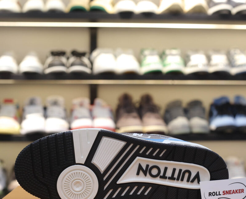 Giày Louis Vuitton LV Trainer#54 Graphic Print White Black Blue