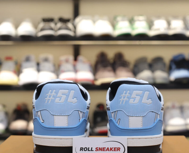 Giày Louis Vuitton LV Trainer#54 Graphic Print White Black Blue