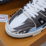 Giày Louis Vuitton LV Trainer#54 Graphic Print White Black Blue