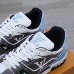 Giày Louis Vuitton LV Trainer#54 Graphic Print White Black Blue