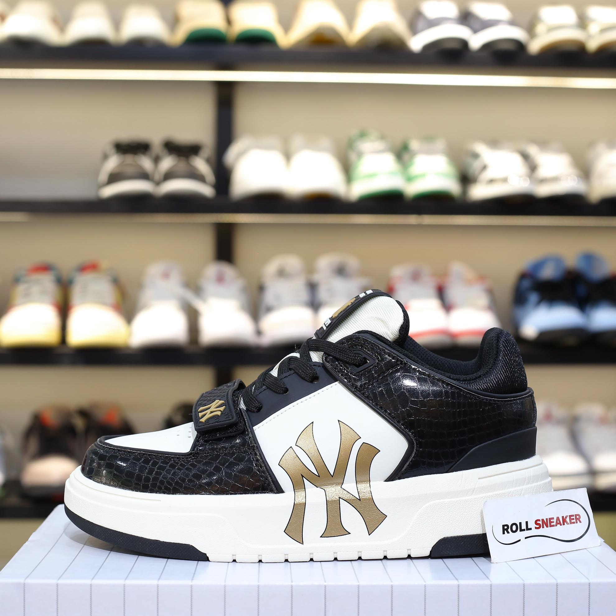 Giày MLB Chunky Liner Mid Lux New York Yankees Black Like Auth