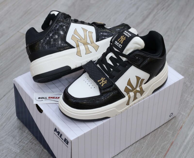 Giày MLB Chunky Liner Mid Lux New York Yankees Black Like Auth
