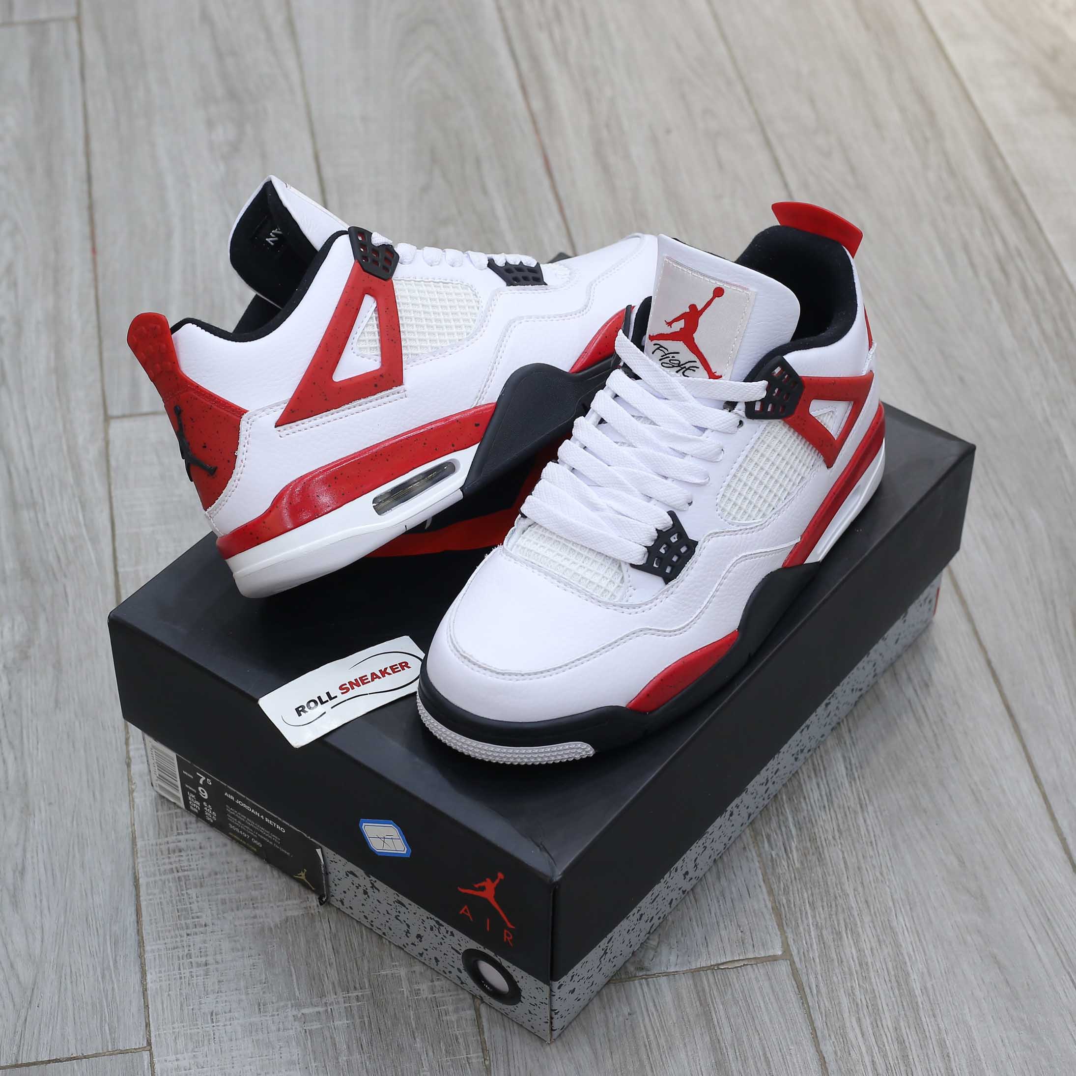 Giày Nike Air Jordan 4 Retro Red Cement Like Auth