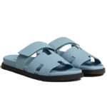 Dép Hermes Chypre Sandal Blue Suede Best Quality