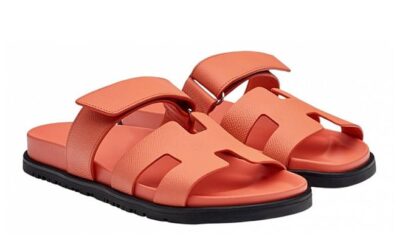 Dép Hermes Chypre Sandal Rose Sorbet Epsom Leather Best Quality