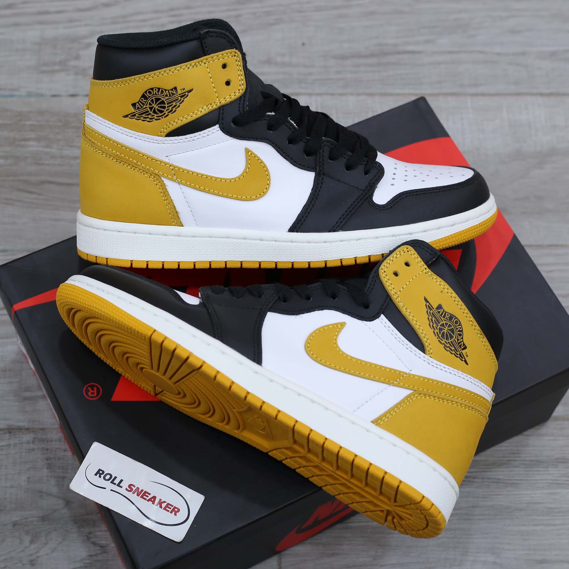 Giày Nike Air Jordan 1 Retro High ‘Yellow Ochre’ Like Auth