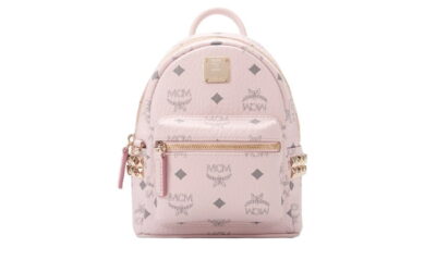 Balo MCM Stark Studs Backpack Visetos Pink Mini Best Quality