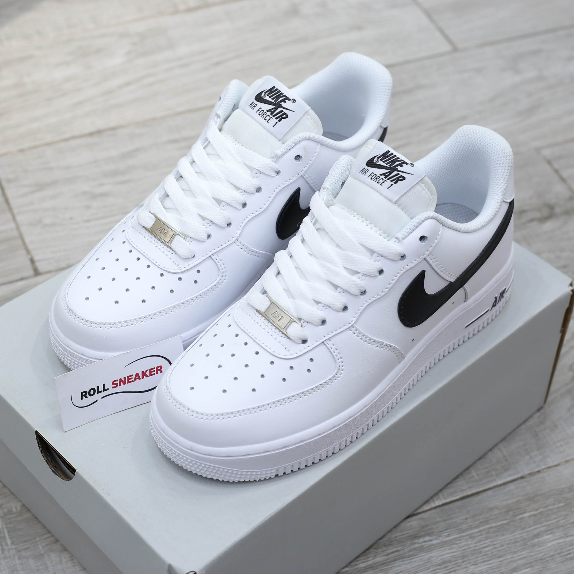Giày Nike Air Force 1 ’07 AN20 White Black Swoosh Like Auth