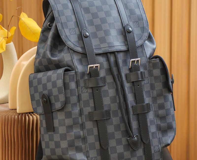 Balo Louis Vuitton Christopher Backpack Damier ‘Graphite’