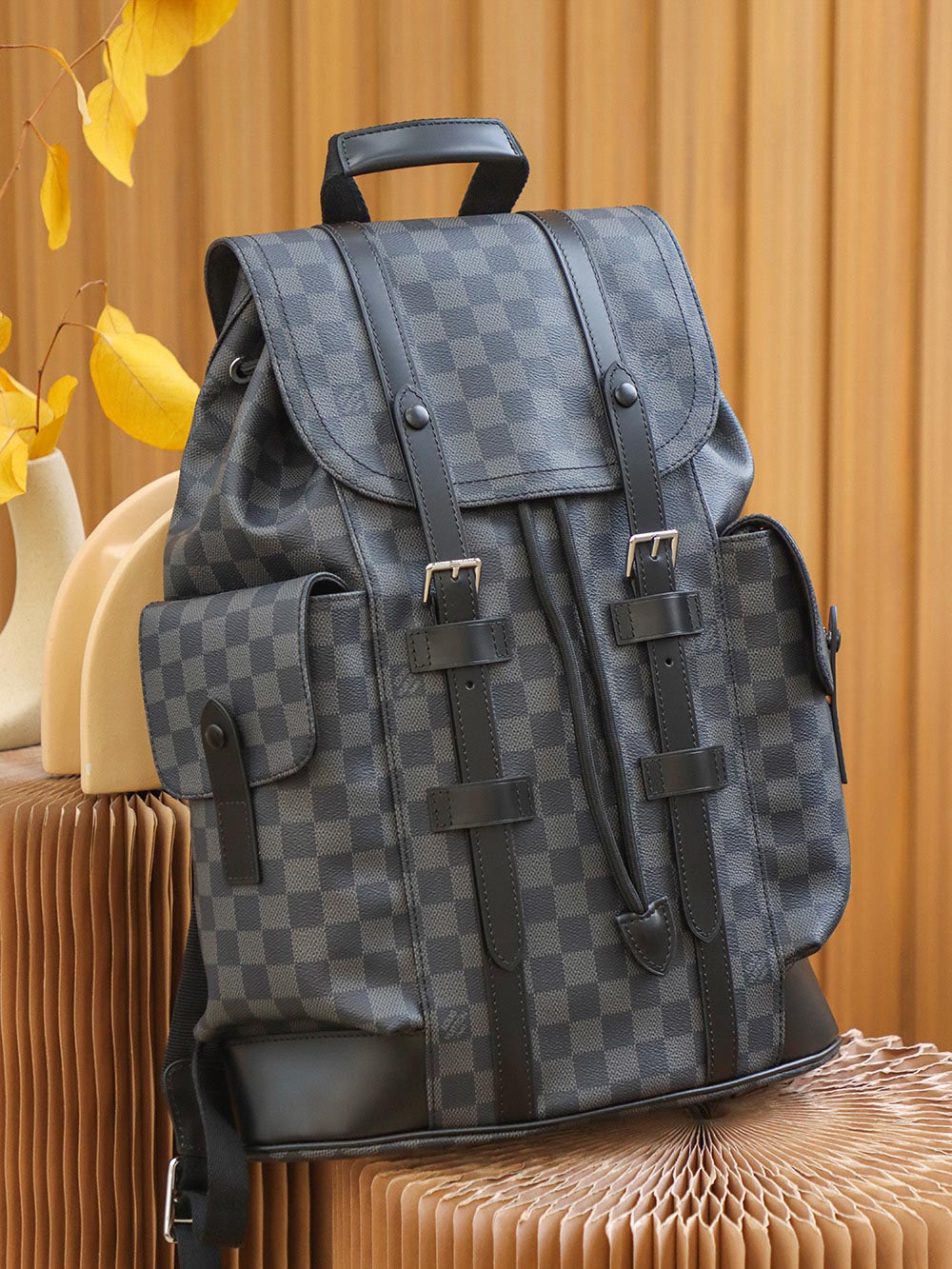 Balo Louis Vuitton Christopher Backpack Damier ‘Graphite’