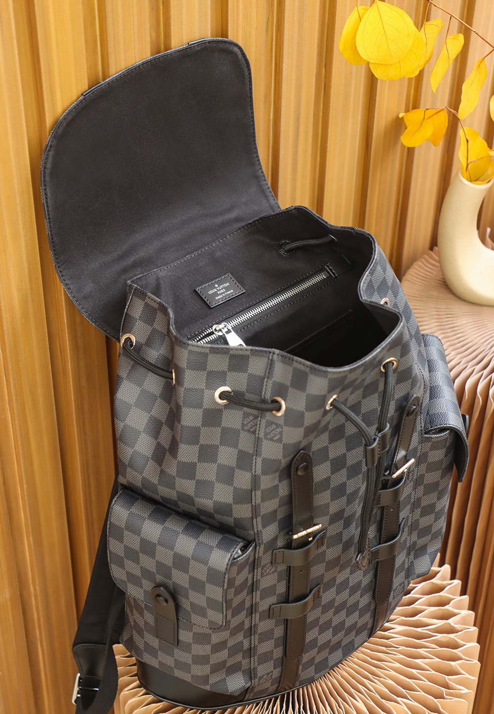 Balo Louis Vuitton Christopher Backpack Damier ‘Graphite’