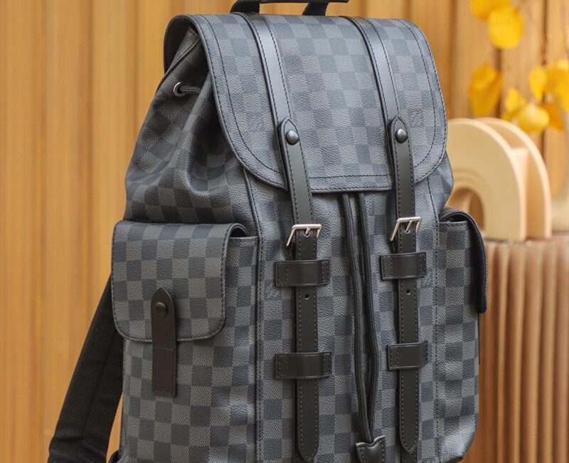 Balo Louis Vuitton Christopher Backpack Damier ‘Graphite’