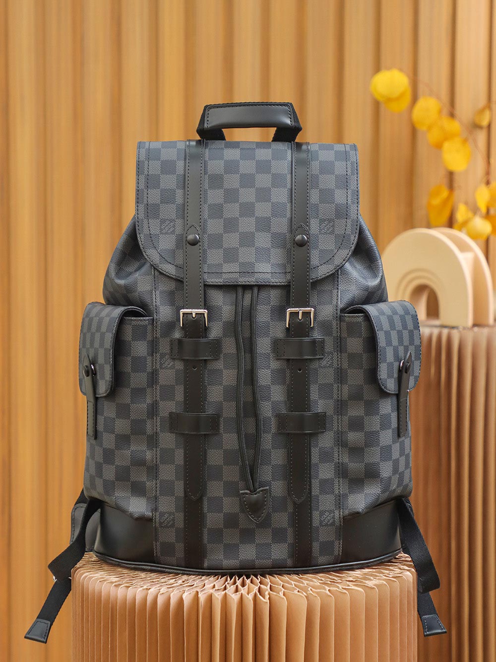 Balo Louis Vuitton Christopher Backpack Damier ‘Graphite’