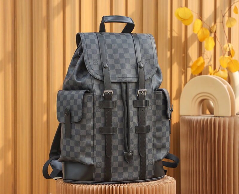 Balo Louis Vuitton Christopher Backpack Damier ‘Graphite’