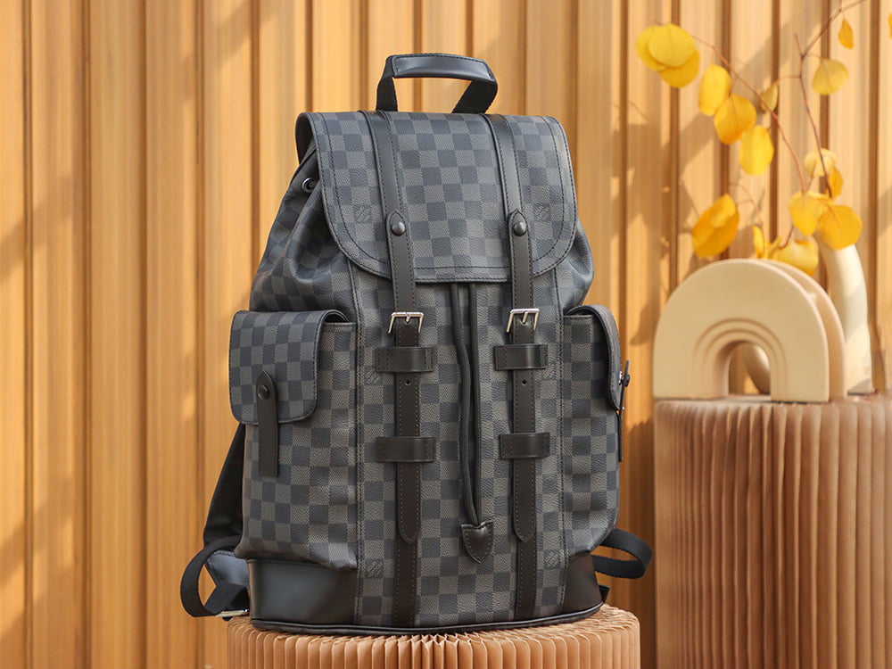 Balo Louis Vuitton Christopher Backpack Damier ‘Graphite’