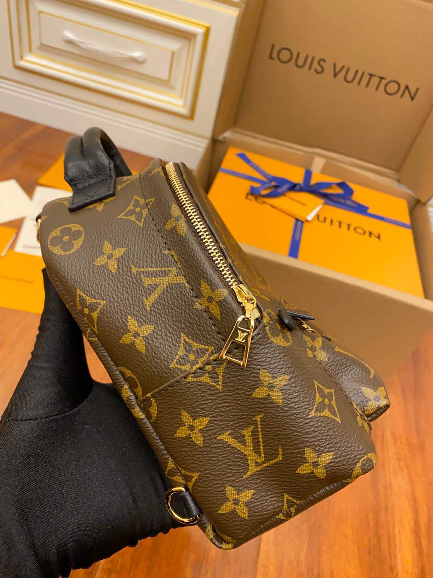 Balo Louis Vuitton Palm Springs Mini Brown