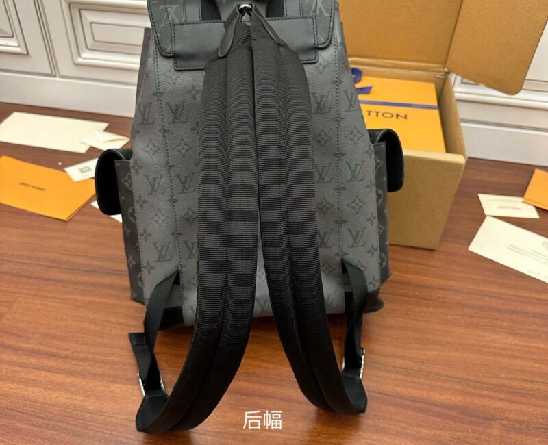 BaLo LV Christopher MM Monogram Eclipse Canvas Đen Nhạt