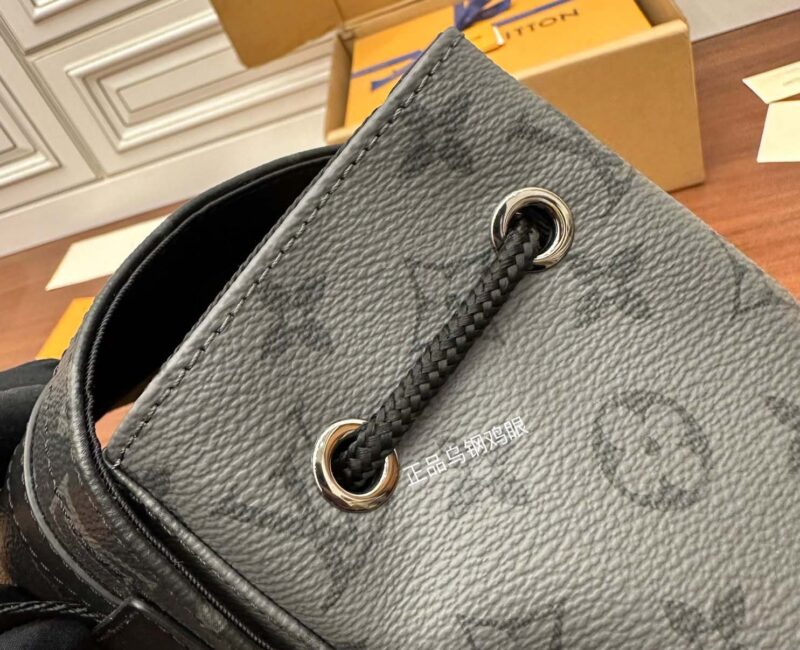 BaLo LV Christopher MM Monogram Eclipse Canvas Đen Nhạt