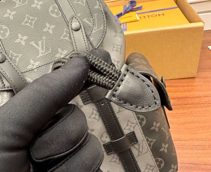 BaLo LV Christopher MM Monogram Eclipse Canvas Đen Nhạt