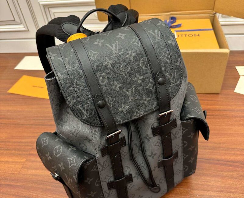 BaLo LV Christopher MM Monogram Eclipse Canvas Đen Nhạt