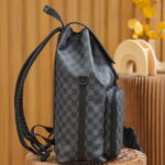 Balo LV Utility Backpack Damier Graphite Canvas Black