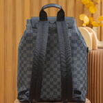 Balo LV Utility Backpack Damier Graphite Canvas Black