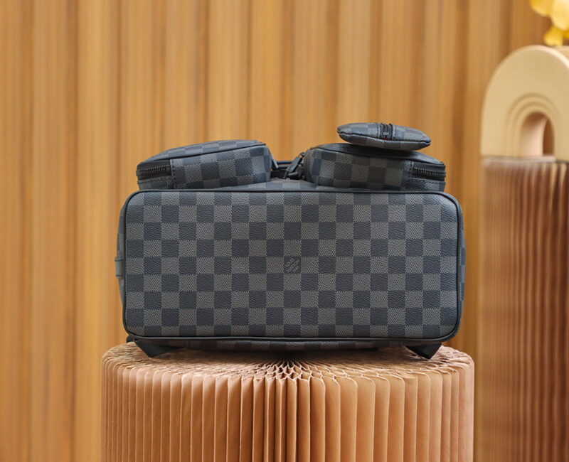 Balo LV Utility Backpack Damier Graphite Canvas Black