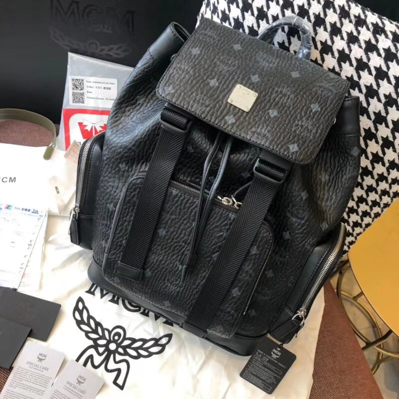 Balo MCM Brandenburg Backpack Visetos Black