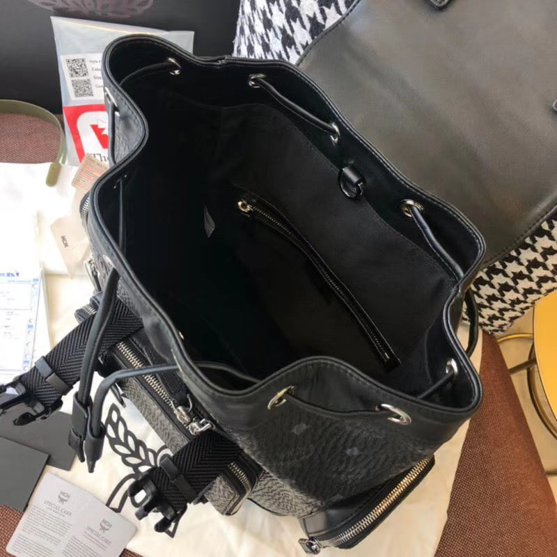 Balo MCM Brandenburg Backpack Visetos Black