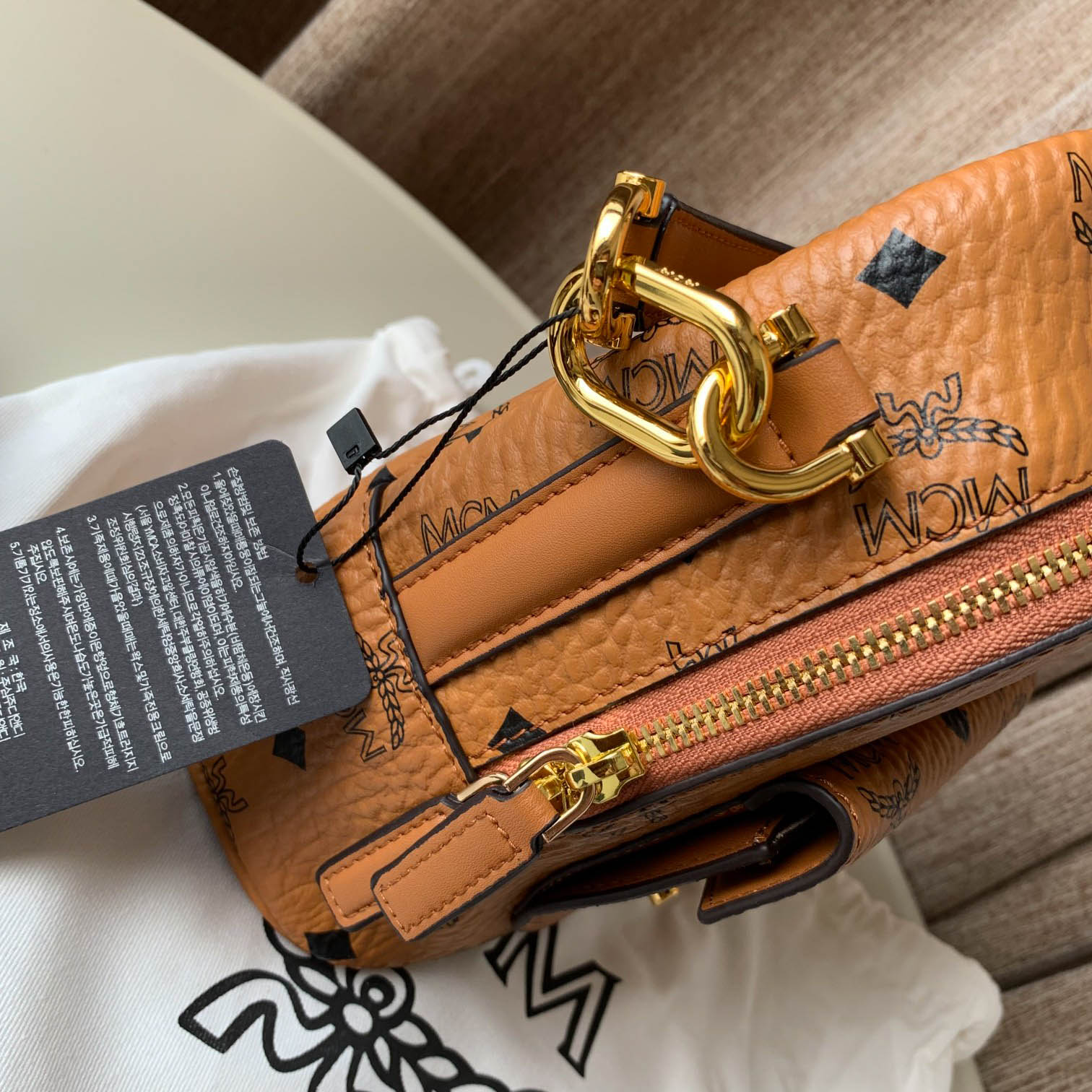 Balo MCM Patricia Backpack Visetos Cognac