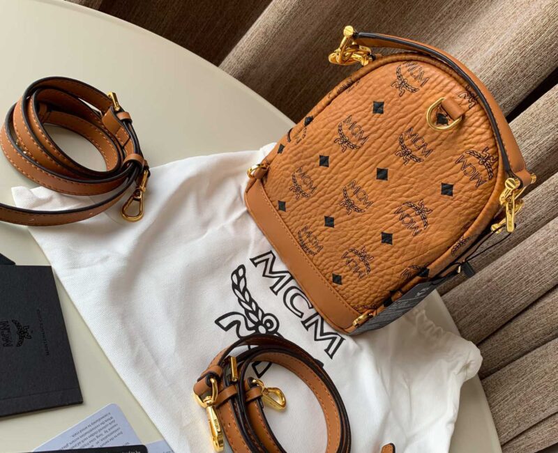 Balo MCM Patricia Backpack Visetos Cognac