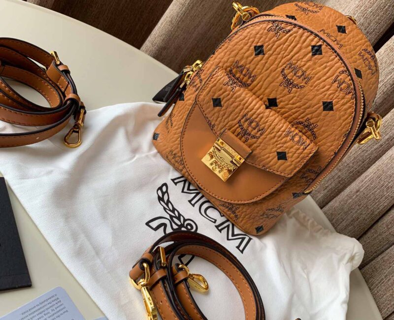 Balo MCM Patricia Backpack Visetos Cognac