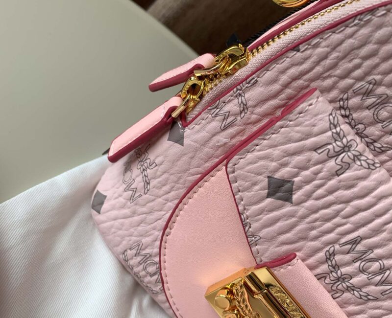 Balo MCM Powder Pink Patricia Visetos Convertible Mini Backpack