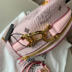 Balo MCM Powder Pink Patricia Visetos Convertible Mini Backpack