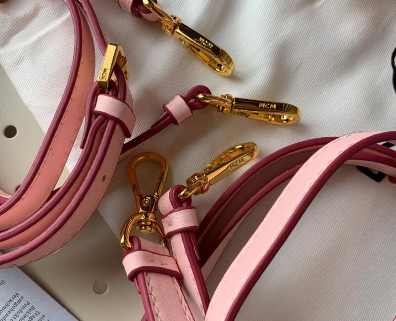 Balo MCM Powder Pink Patricia Visetos Convertible Mini Backpack