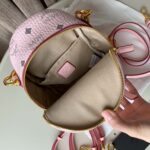 Balo MCM Powder Pink Patricia Visetos Convertible Mini Backpack